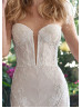 Long Sleeves Beaded Tulle Dreamy Wedding Dress